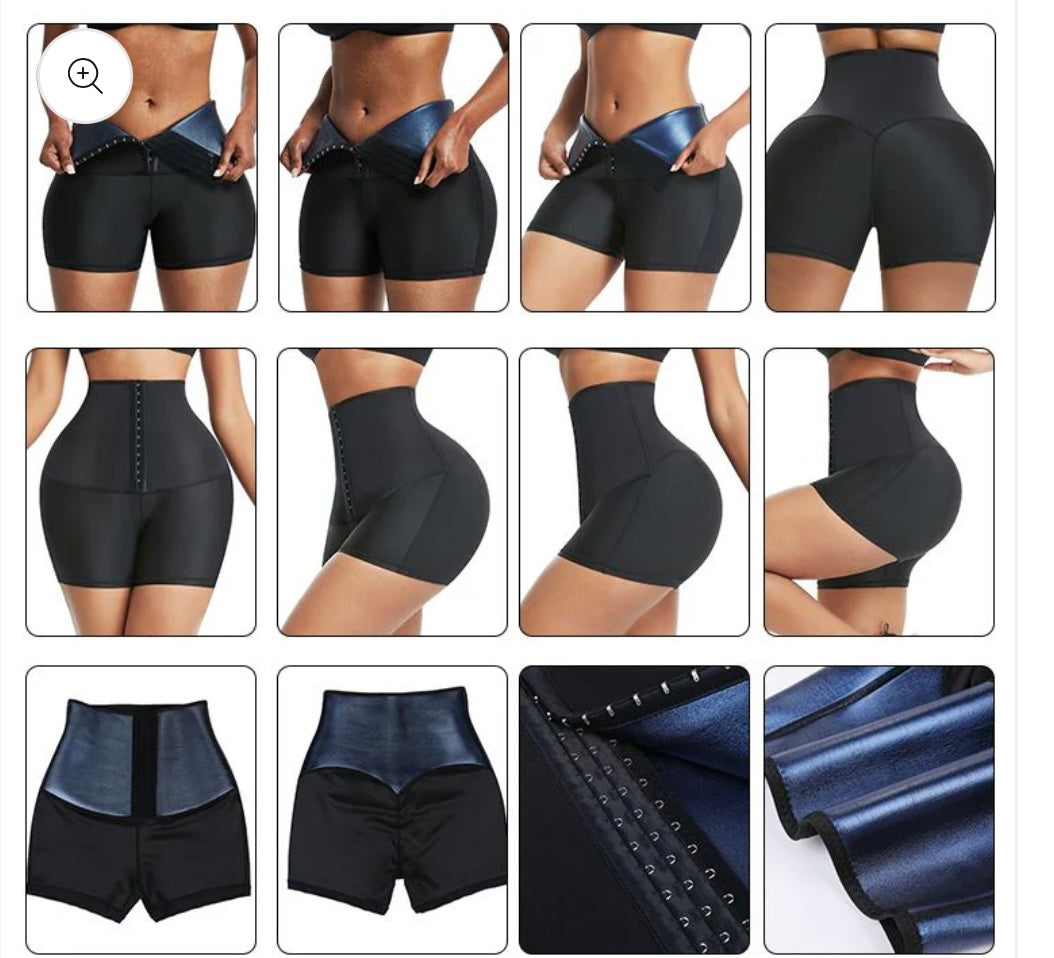 High-Waisted Neoprene Waist Training Shorts for Women